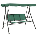 vidaXL Vrtna gugalna klop zelena 170 cm tekstil in jeklo