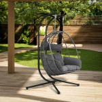 Viseči stol Aria za 2 osebi - SIV ali BEŽ - vključena dostava