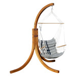 Viseči stol NAV-MALY z okvirjem iz macesnovega lesa - Z DOSTAVO