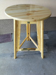 Barska visoka miza - lesena, zložljiva