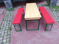 Leseni zložljivi komplet - miza in klop