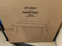 Miza vrtna črna 100x220cm nerabljen 031 829 801 Jože