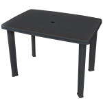 vidaXL Vrtna miza antracitna 101x68x72 cm plastika