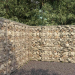 vidaXL Gabionska stena s pokrovom iz pocinkanega jekla 300x50x200 cm