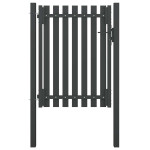 vidaXL Vrtna ograja vrata iz jekla 100x125 cm antracitna