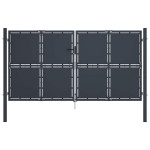 vidaXL Vrtna vrata iz jekla 300x150 cm antracitna