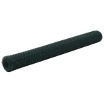 vidaXL Žična mreža za ograjo jeklo s PVC oblogo 25x1,2 m zelena