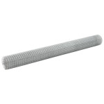 vidaXL Žična mreža za ograjo pocinkano jeklo 25x1,5 m srebrna