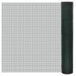 vidaXL Žična ograja pocinkana s PVC oblogo 25x1 m zelena