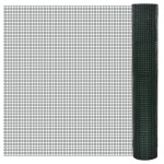 vidaXL Žična ograja pocinkana s PVC oblogo 25x1 m zelena