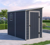 Plastična hiška-lopa-uta Hortus L 3,55 m² - 2,48m x 1,43m - ANTRACIT