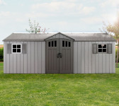 Plastična hiška-lopa-uta Neptun 14,8 m² - 6,10m x 2,43m - SIVA