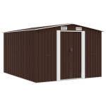 vidaXL Vrtna lopa 257x298x178 cm kovinska rjava