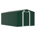 vidaXL Vrtna lopa 257x392x181 cm kovinska zelena
