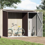 vidaXL Vrtna lopa za drva rjava 245x98x159 cm pocinkano jeklo