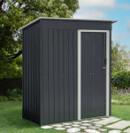 Vrtna kovinska hiška-uta-lopa 1 m² - 1,51 m x 0,71 m - ANTRACIT