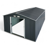 Vrtna kovinska hiška-uta-lopa 15 m² - 3,43 x 4,52 m - ANTRAZIT