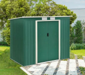 Vrtna kovinska hiška-uta-lopa 2,38 m² - 2,03 m x 1,17 m - ZELENA