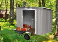 ​Vrtna kovinska hiška/uta za orodje P100 XL SVETLO SIVA - 2,8 m²