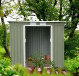 Vrtna kovinska hiška/uta za orodje P100 XL SVETLO ZELENA - 2,8 m²