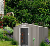 ​Vrtna kovinska hiška/uta za orodje S200 XXL SVETLO SIVA - 5,2 m²