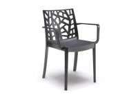 Vrtni stol ATRIX grafit/črna z rokonasloni