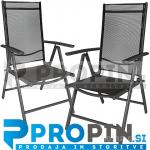 Zložljiv in nastavjiv vrtni stol 2x, vrtni stoli