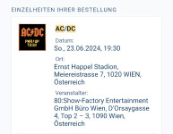 ACDC Dunaj 23.06.2024 / karte za koncert