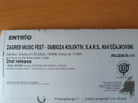 Prodam 2 karti za Zagreb music fest