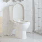 vidaXL WC deska s počasnim zapiranjem hitra namestitev bela kvadratna
