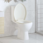 vidaXL WC deska s počasnim zapiranjem hitra namestitev bela