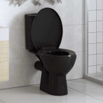 vidaXL WC deska s počasnim zapiranjem hitra namestitev črna