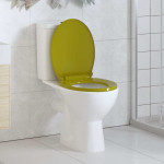 vidaXL WC deska s počasnim zapiranjem zelena ovalna