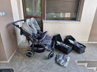 Prodam rabljen,dobro ohranjen voziček za dvojčke z vso dodatno opremo.
