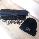 NOVO - Kapa SPORT in šal - ( ČRNE BARVE ) - Komplet šal in kapa