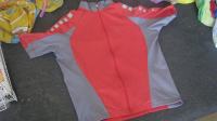 Moška kolesarska majica-poletna, sivo-rdeča, vel S