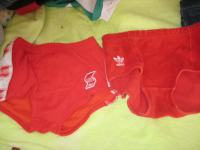 Dekliške športne hlače- rdeče, poletne ABM, vel 152-158