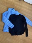 svetlo modra jakna in siv pulover H&M 34/XS