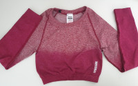 Ženski športni crop top z dolgimi rokavi Gymshark Adapt Ombre S