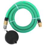 vidaXL Sesalna cev z medeninastimi priključki zelena 1,1" 3 m PVC