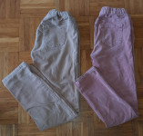 H&M žametne hlače za deklico 134 in 140 - cena za komplet