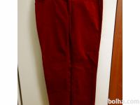 Nove hlače ženske 44 rdeče žametne