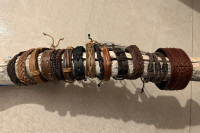 USNJENA ZAPESTNICA HardRock rjava ali črna, usnje 14x - NOVO prodam