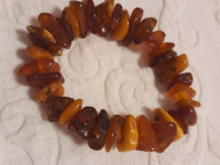 Izredno masivna zapestnica iz baltskega jantarja- butterscotch honey