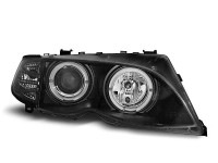 Angel eyes žarometi BMW E46 Limo Touring 01-05 črni V2