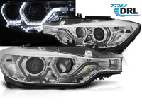 Angel eyes žarometi BMW F30/F31 11-15 LED DRL dnevne krom