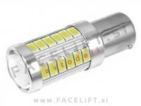 LED žarnica / P21W (BA15s / 1156) / 33x LED (5630) / 12V