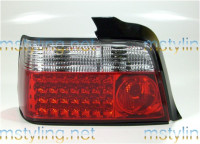 Zadnje LED luči BMW E36 Coupe/Cabrio 90-99 rdečo-bele V2