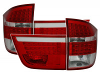 Zadnje LED luči BMW X5 E70 07-10 rdečo-bele