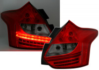 Zadnje LED luči Ford Focus MK3 HB 11-14 rdeče-smoke